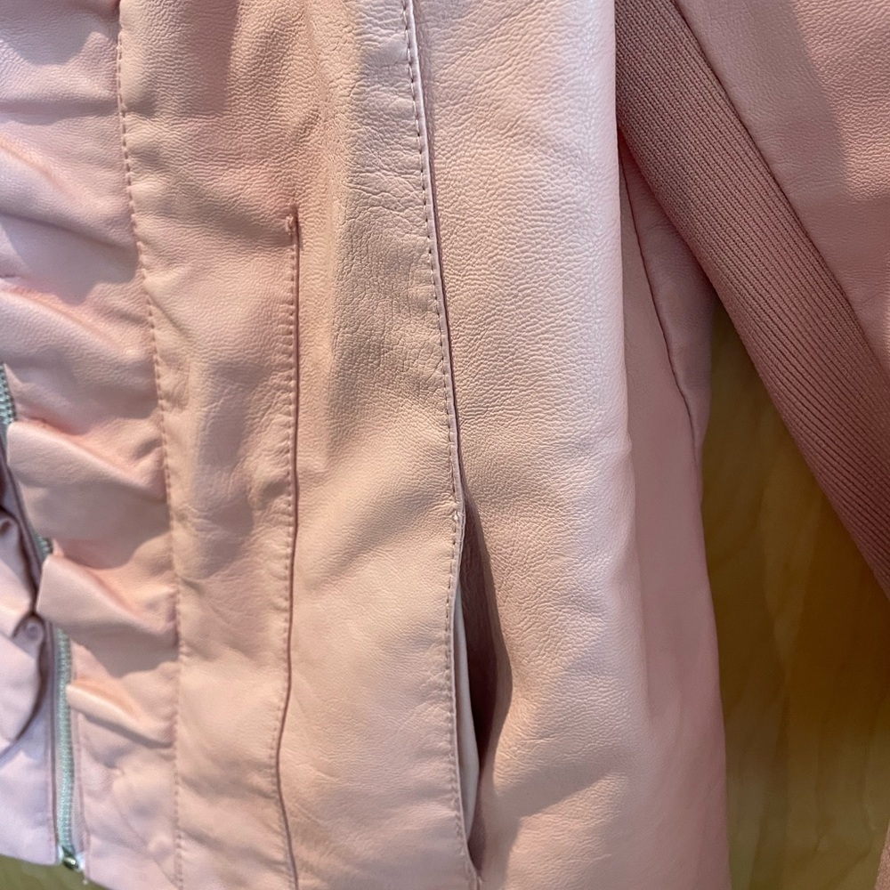 Baccini Faux Leather Pink Jacket - Picture 6 of 11